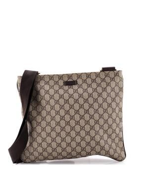 Gucci Zip Top Messenger Bag Gg Coated #324765G77B